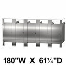 Bradley Toilet Partition, 5 In Corner Compartments, Stainless Steel, 180"W x 61 1/4"D - IC53660
