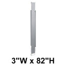 Bradley Toilet Partition Pilaster, Stainless Steel, 3"W x 82"H, Quick Ship - S479-03