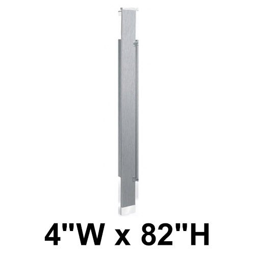 Bradley Toilet Partition Pilaster, Stainless Steel, 4"W x 82"H, Quick Ship - S479-04