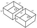 Monsam NS-002 NSF Certified Two Bowl Hand Washing Self Contained Sink