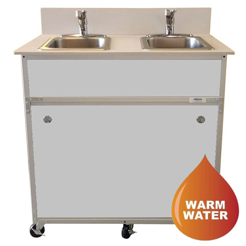 Monsam NS-002 NSF Certified Two Bowl Hand Washing Self Contained Sink ...