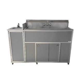 Monsam PSE-2004SD Small Commercial Three Bowl Sink