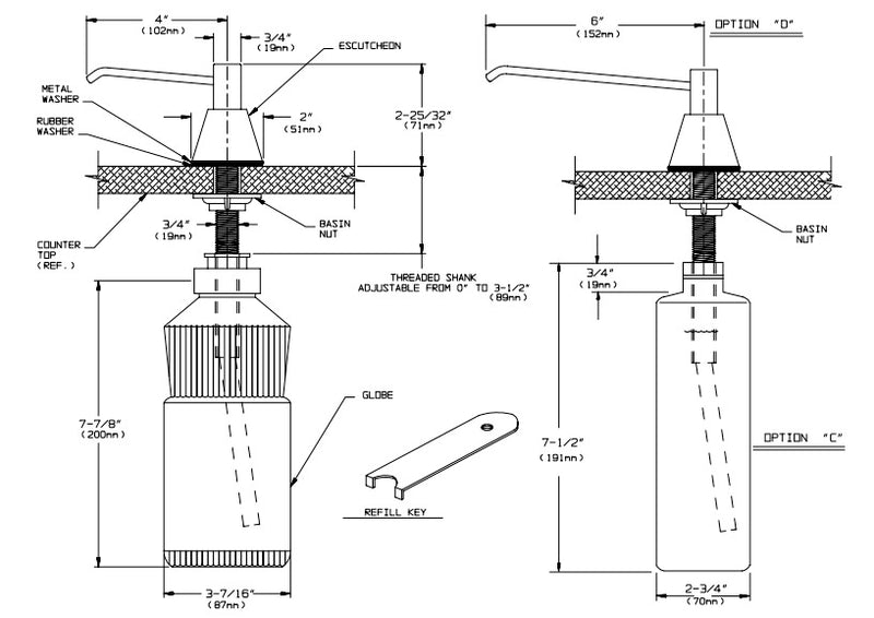 ASI 0332 Lavatory Mounted All Purpose Soap Dispenser American