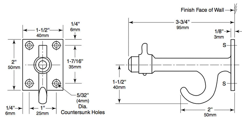 Bobrick B-212 Commercial Dual Clothes & Robe Hook and Bumper