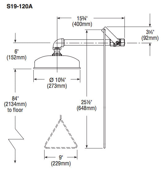 Bradley S19-120A Drench Shower
