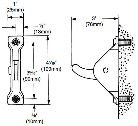 Bradley Security Towel Hook, Sa37-00