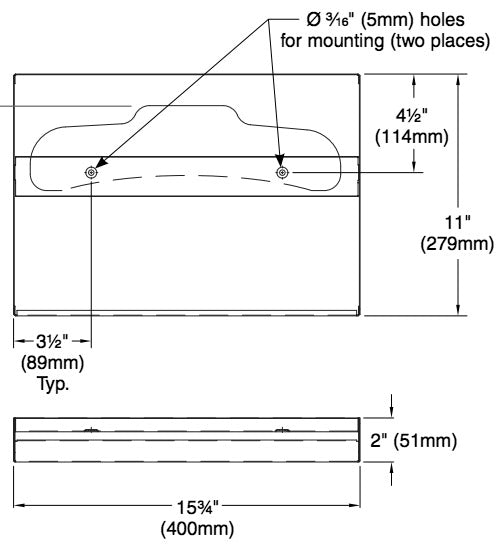 Bradley BX-Seat Cover Dispenser, 5831-00