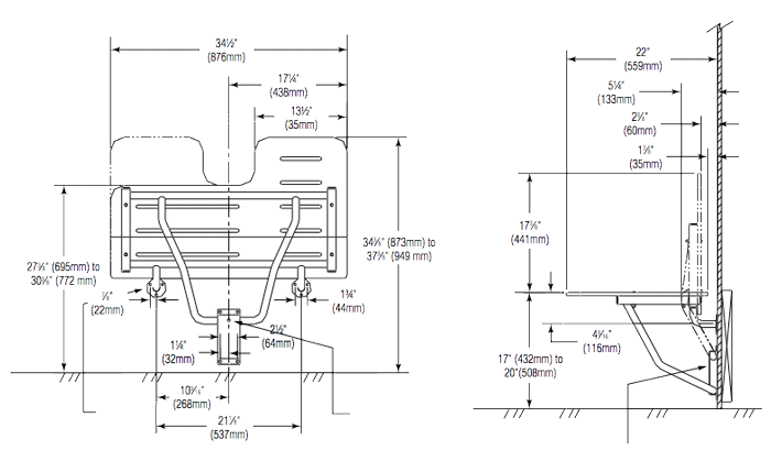 Bradley Shower Seat, 9569-00