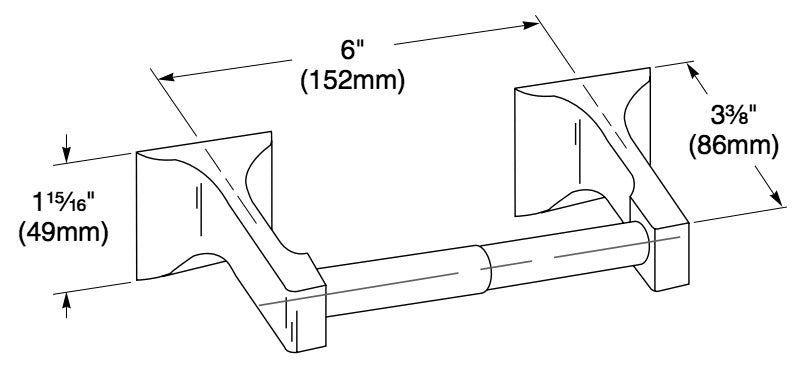 Bradley Toilet Tissue Dispenser, Single, Chrome, 508-32