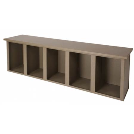 Bradley Plastic Cubby Bench Locker, 5 ft
