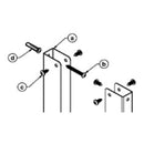 Bradley Partition Stainless Steel Bracket Dividing Panel Hardware Kit, S0055