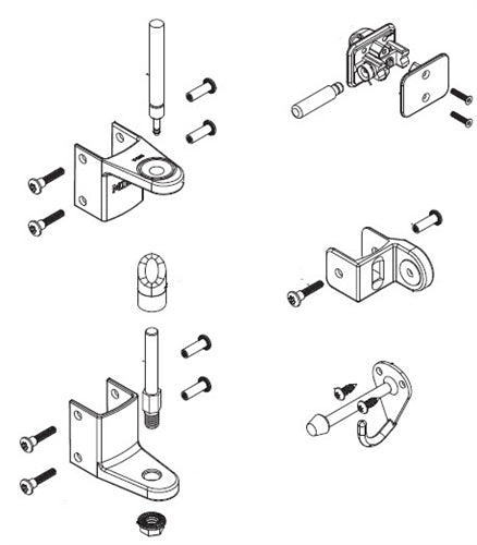 Door Hardware Kit, Inswing - HDWT-ZD1