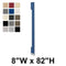 Bradley Toilet Partition Pilaster, Plastic, 8"W x 82"H, Quick Ship, Greenguard - P482-08