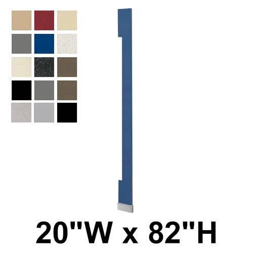 Bradley Toilet Partition Pilaster, Plastic, 20"W x 82"H, Quick Ship, Greenguard - P482-20