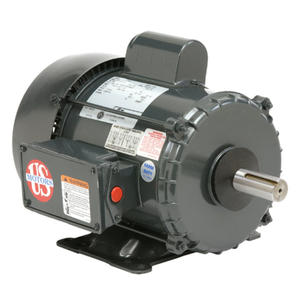 Nidec US Motors FD12CM2P Air Compressor Motor, 1/2 HP, Cap Start, 1800 RPM, 115, 230V, 56 Frame