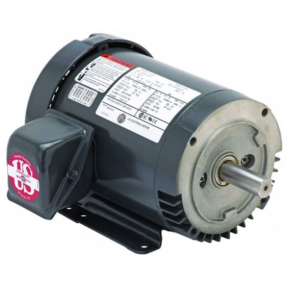 Nidec US Motors U34S3DC 3-Phase C-Face Motor, 3/4 HP, 3-Phase, 1200 RPM, 208-230, 460V, 143TC Frame