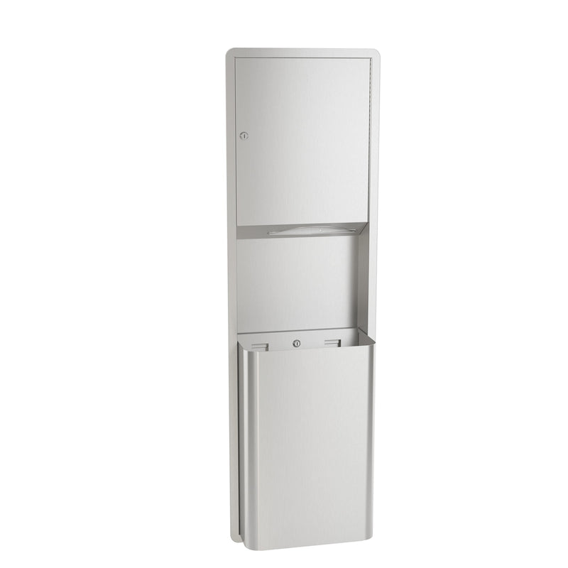 Bradley 234-1135 Towel/Waste, 12 Gal., Surface Mounted Towel / Waste Unit, Surface Hinged Waste Cover