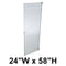 Hadrian Restroom Stall Door, Stainless Steel, 24" x 58", Includes 601005 Chrome In-Swing Hardware Kit - 510024-900