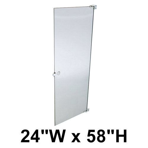 Hadrian Restroom Stall Door, Stainless Steel, 24" x 58", Includes 601005 Chrome In-Swing Hardware Kit - 510024-900