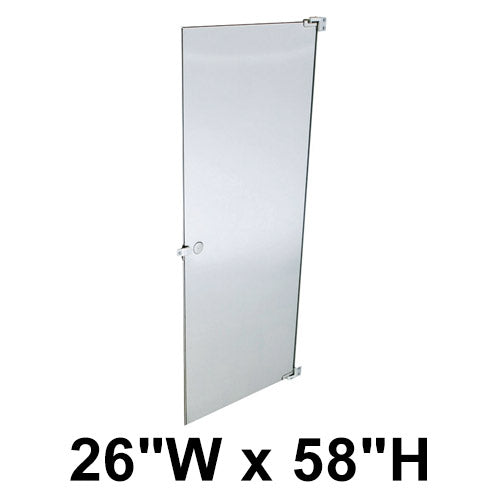 Hadrian Restroom Stall Door, Stainless Steel, 26" x 58", Includes 601005 Chrome In-Swing Hardware Kit - 510026-900