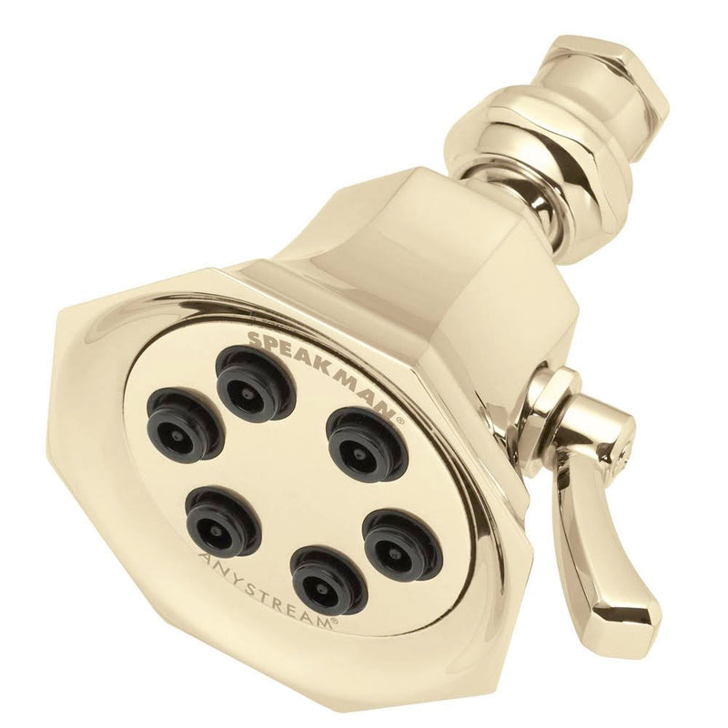 Speakman S-2255-PB-E2 Vintage Anystream 6-Jet Shower Head (2.0 GPM for California)