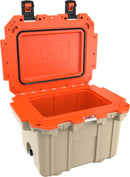Pelican Cooler 30QT Elite, Tan w/ Orange Trim - 30Q-2-TANORG