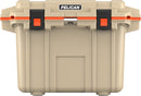 Pelican Cooler 50QT Elite, Tan w/ Orange Trim - 50Q-2-TANORG