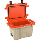 Pelican Cooler 50QT Elite, Tan w/ Orange Trim - 50Q-2-TANORG