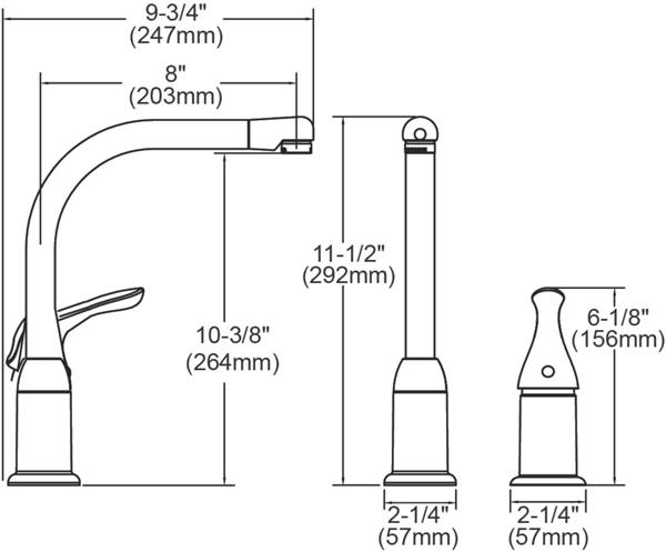 Elkay LK3000CR REMOTE HANDLE KIT FCT CR