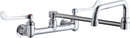 Elkay LK940DS20T6H WALL MNT 8IN, DBLE SWING 20IN SPT, 1PC WRIST BLD HNDL, 6IN,