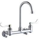 Elkay LK940GN05T4S WALL MNT 8IN, GN 5IN SPT, 1PC WRIST BLD HNDL, 4IN, SHUT OFF