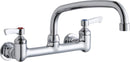 Elkay LK940AT10L2H WALL MNT 8IN, AT 10IN SPT, LVR HNDL, 2IN, 1/2IN HW