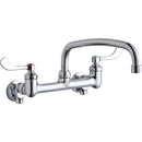 Elkay LK940AT12T4S WALL MNT 8IN, AT 12IN SPT, 1PC WRIST BLD HNDL, 4IN, SHUT OFF