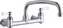Elkay LK940AT14L2H WALL MNT 8IN, AT 12IN SPT, LVR HNDL, 2IN, 1/2IN HW