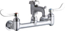 Elkay LK940BR03T4H WALL MNT 8IN, BUCKET HK 3IN SPT ROUGH, 1PC WRIST BLD HNDL, 4