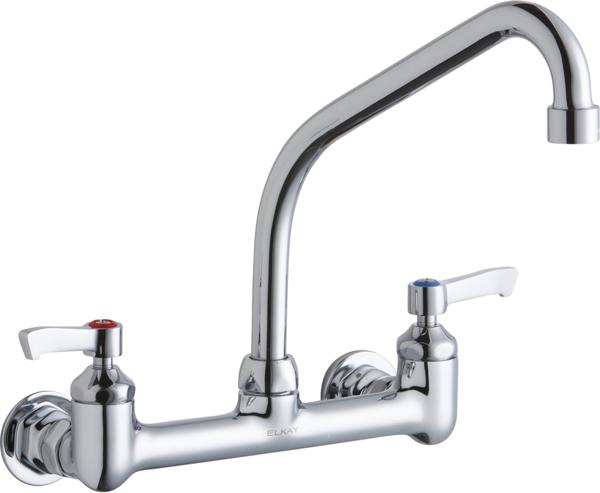 Elkay LK940HA08L2H WALL MNT 8IN, HA 8IN SPT, LVR HNDL, 2IN, 1/2IN HW