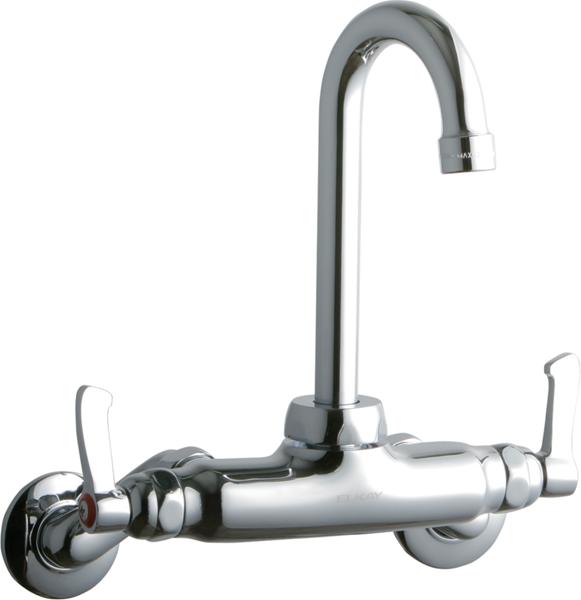 Elkay LK945GN04L2T WALL MNT 4IN, GN 4IN SPT, LVR HNDL, 2IN, 2IN HW