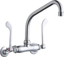 Elkay LK945HA08T6T WALL MNT 4IN, HA 8IN SPT, 1PC WRIST BLD HNDL, 6IN, 2IN HW