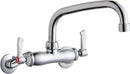 Elkay LK945TS08L2T WALL MNT 4IN, TUBE 8IN SPT, LVR HNDL, 2IN, 2IN HW
