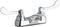 Elkay LK402T4 DECK MNT 4IN CS, 1PC SPT, 1PC WRIST BLD HNDL, 4IN