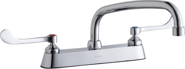 Elkay LK810AT10T6 DECK MNT CONCEAL WS, AT 10IN SPT, 1PC WRIST BLD HNDL, 6IN
