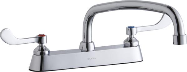 Elkay LK810AT12T4 DECK MNT CONCEAL WS, AT 12IN SPT, 1PC WRIST BLD HNDL, 4IN