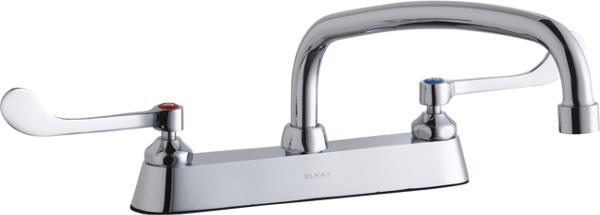 Elkay LK810AT12T6 DECK MNT CONCEAL WS, AT 12IN SPT, 1PC WRIST BLD HNDL, 6IN