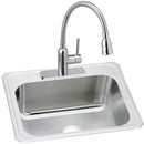 Elkay DCR252210C 20 Gauge Stainless Steel 25' x 22' x 10.25' Single Bowl Top Mount Kitchen Sink Kit