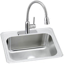 Elkay DCR252212C 20 Gauge Stainless Steel 25' x 22' x 12.25' Single Bowl Top Mount Laundry/Utility Sink Kit
