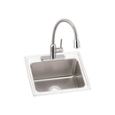 Elkay DLR252210C 18 Gauge Stainless Steel 25' x 22' x 10.375' Single Bowl Top Mount Kitchen Sink Kit