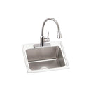 Elkay DLR252212C 18 Gauge Stainless Steel 25' x 22' x 12.125' Single Bowl Top Mount Kitchen Sink Kit