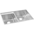 Elkay ECTRUD31199L1 18 Gauge Stainless Steel 32.5' x 20.5' x 9' Double Bowl  Undermount  Lowered Deck Kitchen Sink