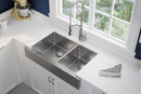 Elkay ECTRUF32179R 18 Gauge Stainless Steel 35.875' x 20.25' x 9' Double Bowl Farmhouse Undermount Kitchen Sink