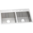 Elkay ECTSR33229BG4 18 Gauge Stainless Steel 33' x 22' x 9' Double Bowl Dual Mount Kitchen Sink Kit